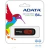 Ištraukiamas atmintukas Adata C008 64GB Juodas/Raudonas