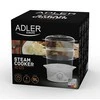 Garų puodas Adler | Baltas | 800 W W | Krepšelių skaičius 3