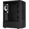 „Aerocool Quantum Mesh v3 Midi-Tower“, RGB, grūdintas stiklas - juodos spalvos