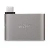 Moshi USB-C dvigubas USB-A adapteris, titano pilkas
