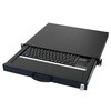 aixcase 19" Rack 1U Klaviatūra DE Touchpad USB juodas