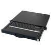 aixcase 19" Rack 1U Klaviatūra US Touchpad USB juodas