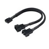 Kabelis AKASA 4-pin PWM, 0.1m, juodas / AK-0022