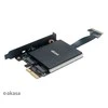 Akasa Dual M.2 PCI-E RGB LED adapterio kortelė