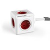 allocacoc PowerCube Extended 3 m incl. 3 m Cable red Type F