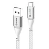 Alogic USB kabelis USB kabelis USB 2.0 iki USB-A 3A/480Mbps 0,3 m sidabrinis