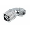 Alphacool HF Connection 45 Degree G1/4 Inch Female Thread to 16/10mm – Rotatable, Chrome Sidabrinis