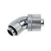 Alphacool HF Connection 45 Degree G1/4 Inch Female Thread to 16/10mm – Rotatable, Chrome Sidabrinis
