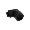 Alphacool varveklio jungtis 90 laipsnių nuo G1/4 colio AG iki 13/10 mm – pasukama, juoda