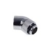 Alphacool Eiszapfen Adapteris 45 Degree G1/4 Inch Male to G1/4 Inch Female – Rotatable, Chrome Sidabrinis