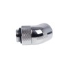 Alphacool Eiszapfen Adapteris 45 Degree G1/4 Inch Male to G1/4 Inch Female – Rotatable, Chrome Sidabrinis