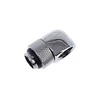 Alphacool Eiszapfen Adapteris 90 Degree G1/4 Inch Male to G1/4 Inch Female – Rotatable, Chrome Sidabrinis