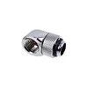 Alphacool Eiszapfen Adapteris 90 Degree G1/4 Inch Male to G1/4 Inch Female – Rotatable, Chrome Sidabrinis