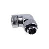„Alphacool Eiszapfen“ 90 laipsnių pasukamas kampinis adapteris G1/4 lizdas į G1/4 lizdą, chromuotas