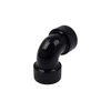 Alphacool HT Adapteris 90 Degree 16mm OD to 16mm OD Hardtube – knurled, juodas