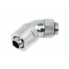 Alphacool HF Connection 45 Degree G1/4 Inch Female Thread to 13/10mm – Rotatable, Chrome Sidabrinis