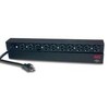 APC Basic Rack-Mount PDU - Maitinimo blokas (montuojamas ant stovo) - 120V AC - 2.4kW - Įvestis, NEMA 5-20 Įvestis - Išvestys: 10 (NEMA 5-20) - 1U - 48.3 cm (19") - 3.7 m laidas - juodas - P/N: SMTL1000RMI2UC, SMX1000C, SMX1