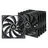Arctic Cooling ARCTIC F12, 3-pin, 120mm, korpuso ventiliatoriai, juodi, 5 vnt.