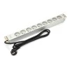 Assmann Electronic DIGITUS A-19-STRIP-3-IMP PDU išėjimo juosta 19 RACK 9xType E 1,8 m laidas su Schuko aliuminio