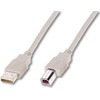 Assmann Electronic ASSMANN USB2.0 kabelis 1,8m USB A zu USB B masinis smėlio spalvos