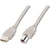 Assmann Electronic ASSMANN USB2.0 kabelis 1,8m USB A zu USB B masinis smėlio spalvos