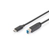 Assmann Electronic ASSMANN USB Type-C jungties kabelis tipas C iki B M/M 1.8m 3A 5GB 3.0 Versija CE bl