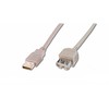 Assmann Electronic ASSMANN USB2.0 ilgintuvas 1,8m USB A/M į A/F masinis juodas