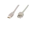 Assmann Electronic ASSMANN USB2.0 ilgintuvas 5m USB A/M į A/F masinis juodas