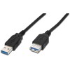 Assmann Electronic ASSMANN USB3.0 ilgintuvas 3m USB A / M į A / F masinis juodas