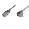 Assmann Electronic ASSMANN Netzkabel juodas Schuko 90Grad kampinis - C13 St/Bu 0,75m H05VV-F3G 0,75qmm