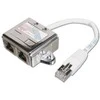 Assmann Electronic Assmann elektroninis ASSMANN T adapteris RJ45 CAT5e 19cm 1xRJ45 M iki 2xRJ45 F masinis