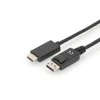 Assmann Electronic DIGITUS DisplayPort Adapteris Cable DP - HDMI Type A St / St 2.0m w / War. DP 1.2 HDMI 2.0 4K / 60Hz CE juodas