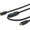 Assmann Electronic ASSMANN HDMI didelės spartos jungties kabelis tipas A w amp. M M 15.0m w Ethernet Ultra HD 24p CE auksinis bl