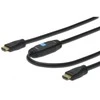 Assmann Electronic ASSMANN HDMI didelės spartos A tipo jungties kabelis su stiprintuvu. M/M 20.0mw/Ethernet Ultra HD 24p CE auksinis bl