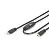 Assmann Electronic ASSMANN HDMI didelės spartos A tipo jungties kabelis su stiprintuvu. M/M 20.0mw/Ethernet Ultra HD 24p CE auksinis bl