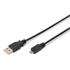 Assmann Electronic DIGITUS USB jungties kabelis tipas A - micro B M/M 1.0m USB 2.0 suderinamas bl