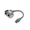 Assmann Electronic Assmann elektroninis ASSMANN T adapteris RJ45 CAT5e 19cm 1xRJ45 M iki 2xRJ45 F masinis