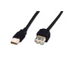 Assmann Electronic ASSMANN USB2.0 ilgintuvas 5m USB A/M į A/F masinis juodas