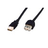 Assmann Electronic ASSMANN USB2.0 ilgintuvas 1,8m USB A/M į A/F masinis juodas