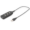 Digitus Skaitmenas | USB 2.0 šakotuvas, 4 prievadų, maitinamas iš magistralės 4 X USB A/F AT prijungtas kabelis | AB-50001-1 | USB 2.0 šakotuvas