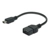 Assmann Electronic ASSMANN USB 2.0 adapterio kabelis OTG tipo mini B - A M/F 0.2m USB 2.0 atitinka bl