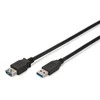 Assmann Electronic ASSMANN USB3.0 ilgintuvas 3m USB A / M į A / F masinis juodas