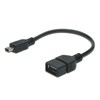 Assmann Electronic ASSMANN USB 2.0 adapterio kabelis OTG tipo mini B - A M/F 0.2m USB 2.0 atitinka bl
