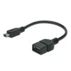 Assmann Electronic ASSMANN USB 2.0 adapterio kabelis OTG tipo mini B - A M/F 0.2m USB 2.0 atitinka bl