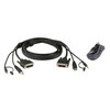 Aten ATEN 2L-7D02UDX2 Rinkinys kabelis USB DVI-D Dual-Link Secure KVM
