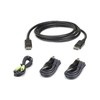 Aten Kabeliai ATEN 2L-7D03UDPX4 Rinkinys Saugūs KVM Kabeliai USB DisplayPort 3 m