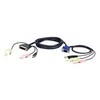 Aten ATEN 2L-7DX2U Kabelis KVM VGA-DVI 1,8 m, juoda, 1,8 m