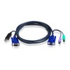ATEN 2L-5502UP 1,8M USB KVM kabelis su įmontuotu PS2 į USB keitikliu