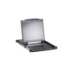 Aten | 1 vietinė / nuotolinė bendrinimo prieiga 8 prievadų PS/2 USB VGA vieno bėgio LCD KVM per IP jungiklis
