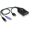 Aten USB HDMI virtualios laikmenos KVM adapteris su intelektualiosios kortelės palaikymu | Aten | 1 x RJ-45 lizdas, 2 x A tipo USB kištukas 1 x HDMI kištukas